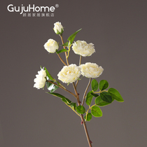 Simulation flower multi-head small rose fake flower single home living room dining room with flower designer flower arrangement