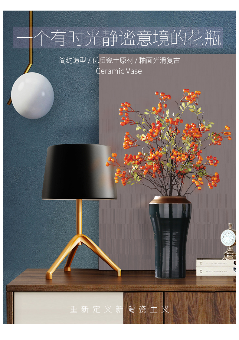 Contracted American light key-2 luxury furnishing articles home decoration ceramic vase inserted between dry flower, flower implement porch example soft outfit