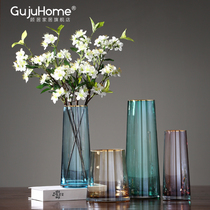 Modern minimalist Vase ornaments living room flower arrangement transparent glass colored Phnom rimmed Nordic home decoration hydroponic flower Ware