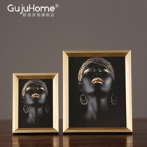 Modern minimalist American solid wood photo frame ornaments creative home bedroom bedside table 6 inch 7 inch 10 inch table