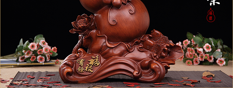 Lucky gourd trang trí văn phòng phòng khách máy tính để bàn sáng tạo trang trí nội thất phong thủy thủ công đồ đạc trong