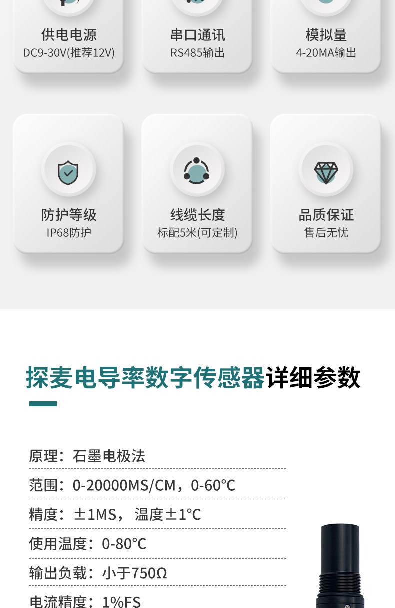 Кондуктометр None TOMMENO 485 4-20mA EC