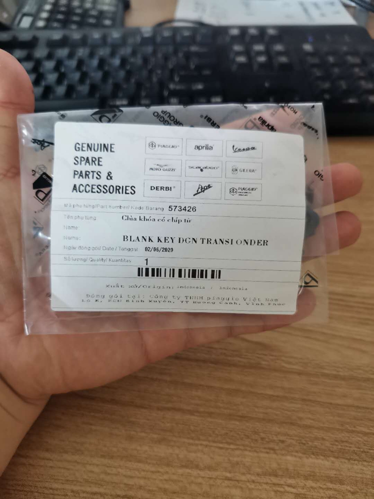 VESPA Universal LX LXV spring sprint GTS GTV300 original plant chip key co-production key embryo