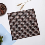 KASARO Коричневая кристаллическая мозаичная плитка по всей поверхности, самоклеящаяся наклейка на стену для ванной комнаты, бассейна, ванной комнаты