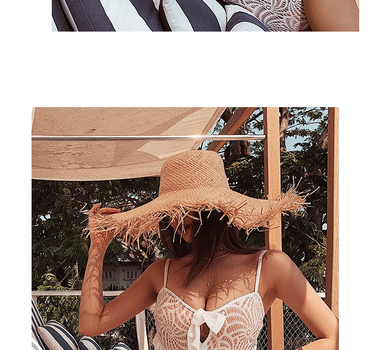 Women's Fashion Solid Color Big Eaves Straw Hat display picture 4