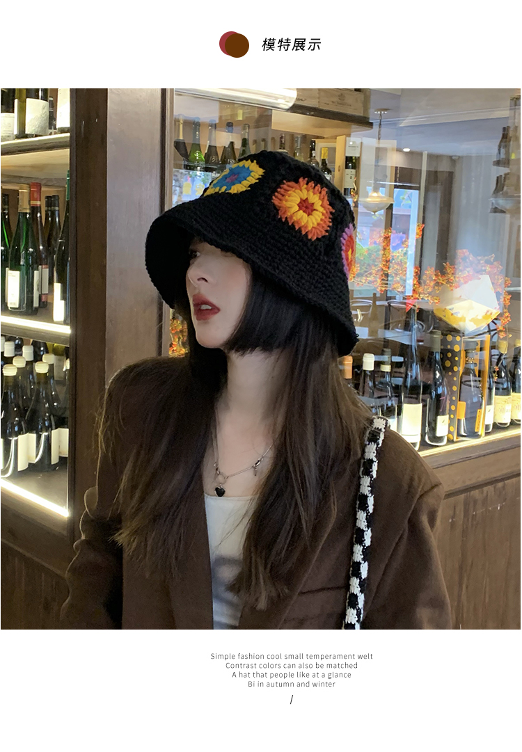 Women's Fashion Flower Handmade Wide Eaves Bucket Hat display picture 2