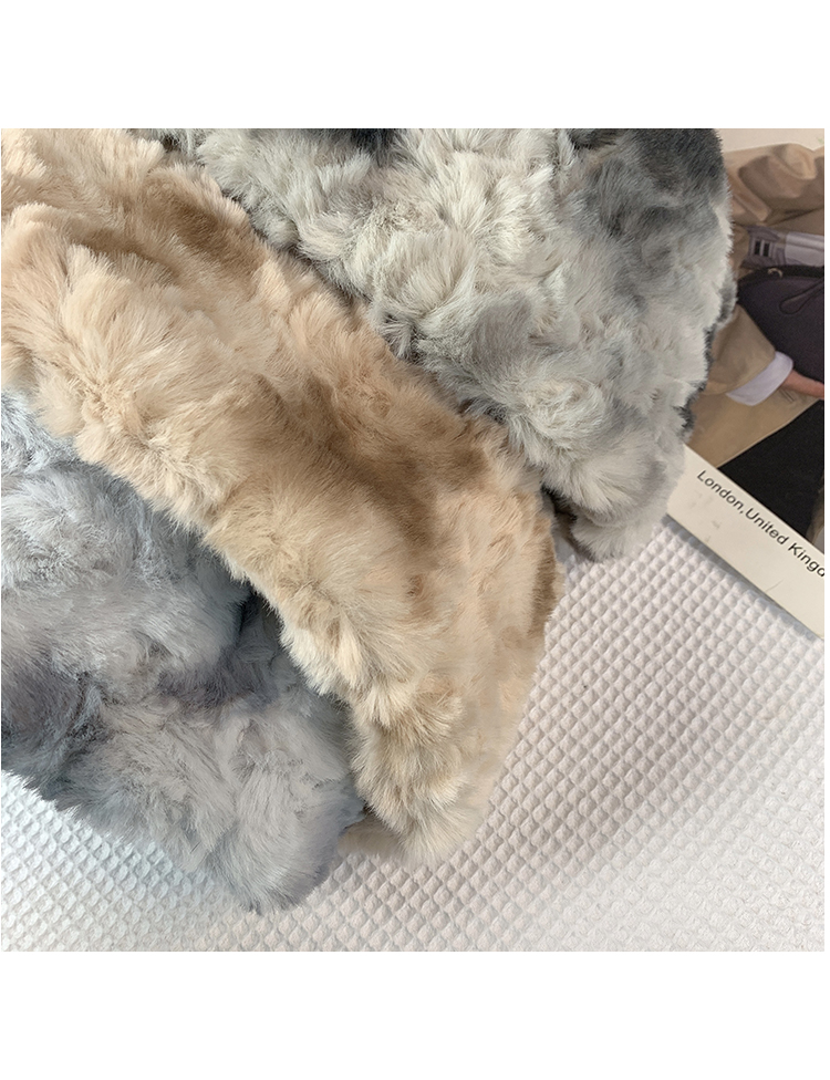 Autunno e inverno grande circonferenza della testa mostra piccolo viso inverno ragazza caldo protezione orecchie cappello da pescatore cappello da pescatore di peluche_voghion.com