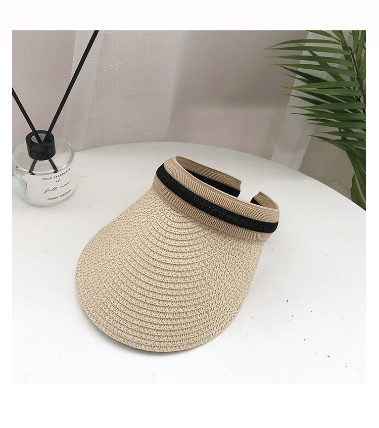 Female Summer Peaked Face Cover Sun-proof Topless Vacation Straw Sun Hat display picture 13