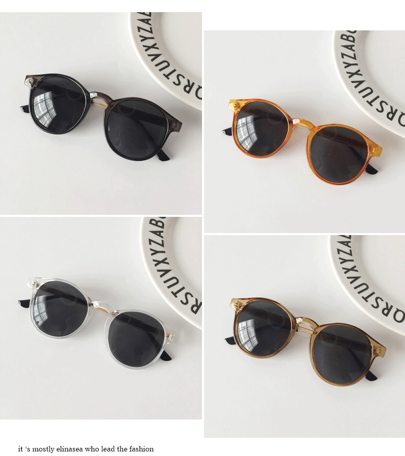 Hàn Quốc retro kỳ nghỉ kính trong suốt kính râm lưới màu đỏ cá tính tròn vàng phiên bản Hàn Quốc của mặt kính râm mắt kính shady
