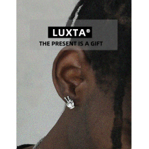 LUXTA original S925 sterling silver earrings hand hiphop hip hop trend accessories same men and women earrings ins ins