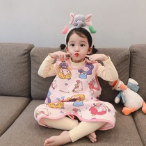Childrens autumn and winter cotton-proof kicking stomach protection artifact vest-style sleeping bag baby baby boy girl pajamas