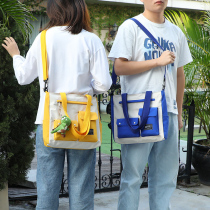  2020 new canvas bag male and female college students in class large-capacity shoulder messenger bag Japanese shoulder canvas bag