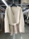 Collarless double-sided wool coat for women short 2023 spring new Korean style simple temperament woolen coat