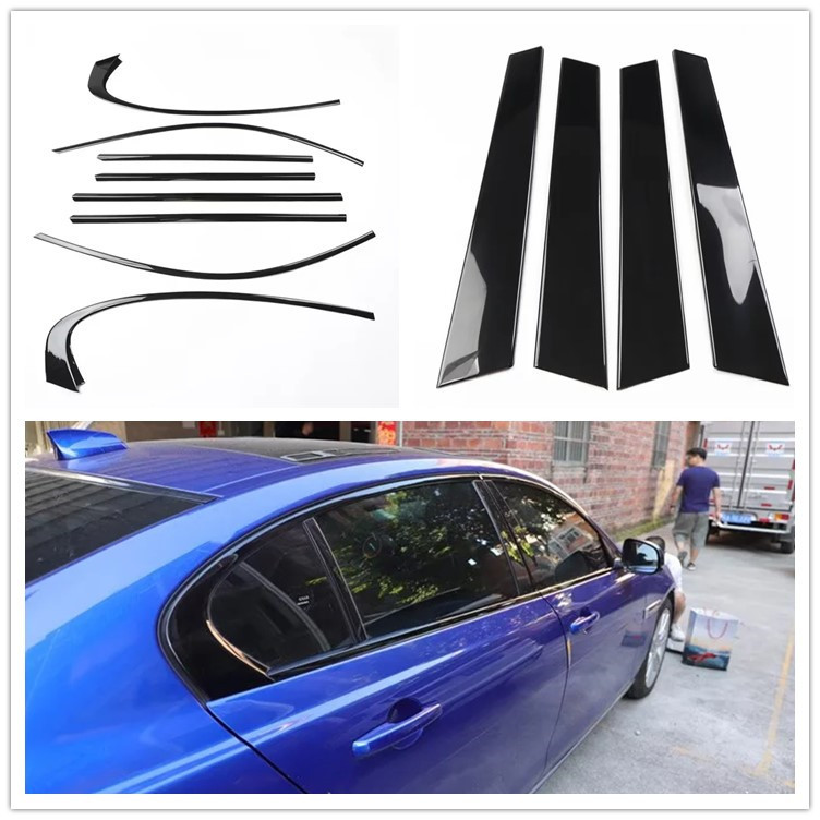 Suitable for 18-23 Jaguar Xel Window Trim Blackened Xel Glass Window Decorative Frame Black Warrior Body Trim