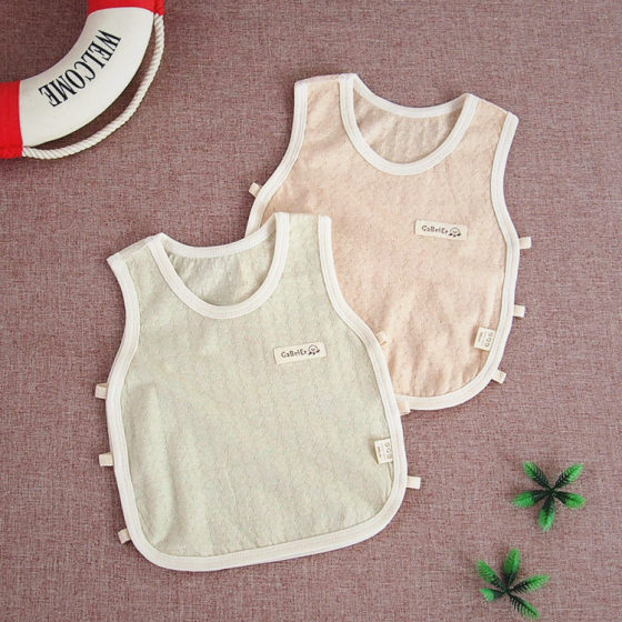 Colored cotton summer newborn baby pipa vest pure cotton thin section male and female baby clothes sleeveless vest shoulder camisole