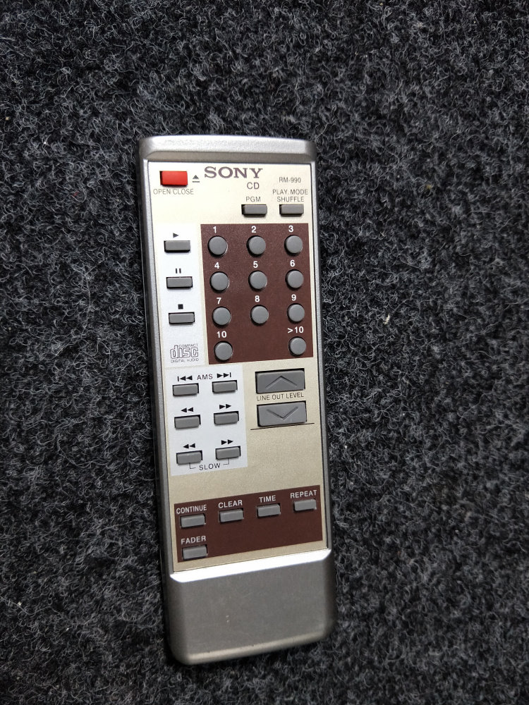 Sony CD Player Remote control CDP-990 950 333 552 553 555 557 33 and other universal remote control