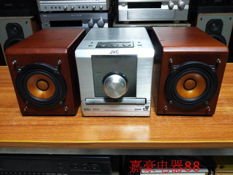 Second-hand JVC-EX-D11 wooden vibrator combination mini combination sound set Yin peach wood speaker