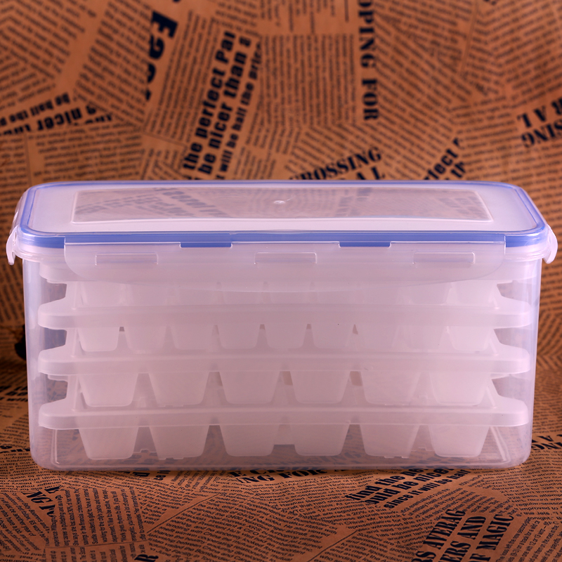 Ice Box Ice Box Ice Cubes Box Non-toxic Sealed Food Grade With Lid Large Ice Cubes Freeze Ice Cubes Molds Box Creative Ice Creations