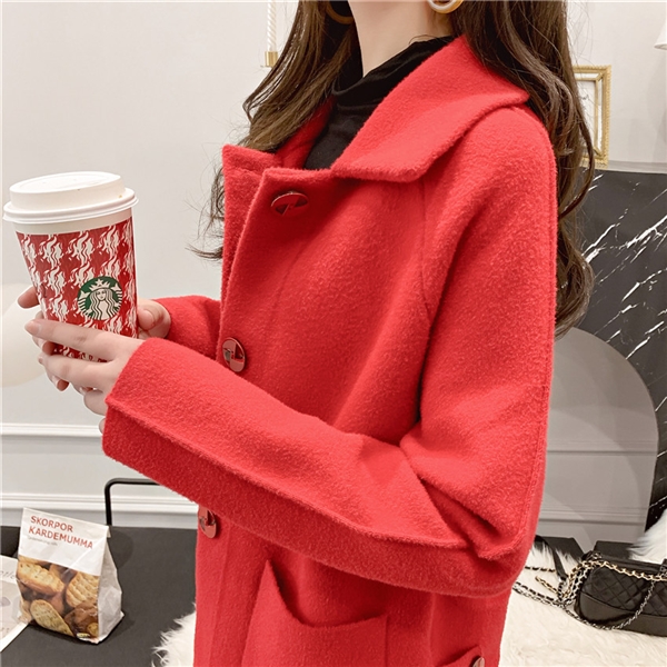 2019 đầu thu mới rộng kích thước lớn áo ngắn hai mặt nylon phiên bản Hàn Quốc của thiết kế phù hợp với cổ áo len áo khoác nữ - Áo khoác ngắn áo khoác uniqlo nữ