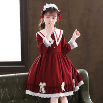Girls autumn dress children lolita skirt autumn long sleeve autumn princess dress lolita dress women Autumn