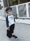 Cartoon 妈 2019 Phim hoạt hình mùa xuân nam Baby Raglan Tay áo dài tay áo thun trẻ em Cotton Top - Áo thun