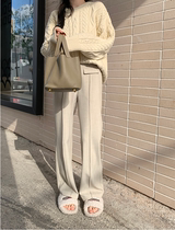 Japan Premium Digital Suit Pants Female New Sense Trailer Pantyr Loose Pocket High Low Left Broad Leg Pants