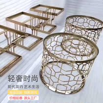  Modern simple light luxury stainless steel screen partition entrance Chinese special-shaped metal custom titanium rose gold brushed