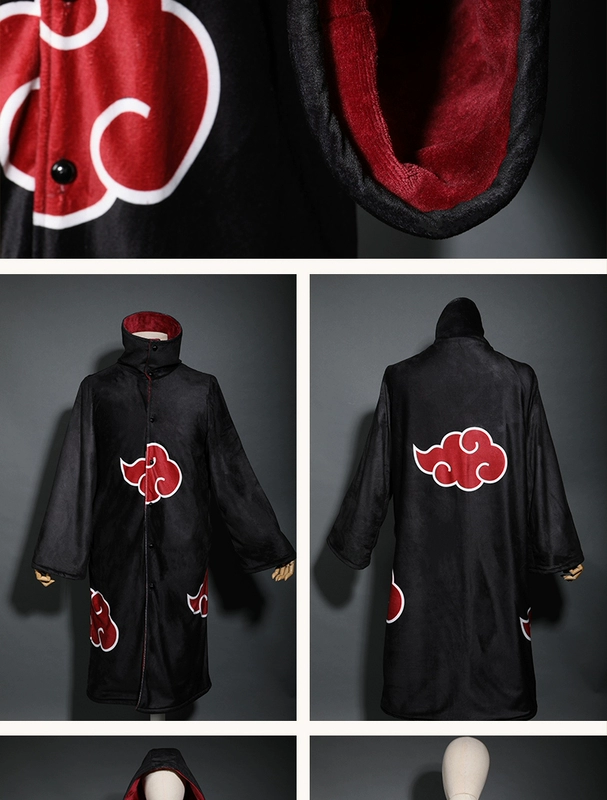 Galaxy Animation Chính Hãng Naruto COS Trang Phục Tổ Chức Akatsuki Áo Choàng Đại Bàng Đội Áo Choàng cosplay konan