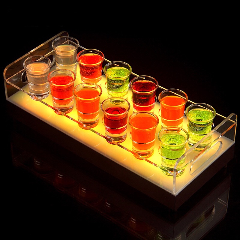 Luminous wine cup holder one cup holder bar bullet cup holder cocktail glass cocktail holder creative colorful cup holder
