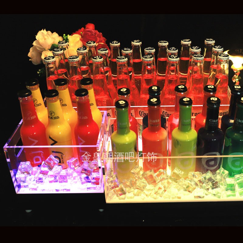 Bar glowing ice bucket LED charging 12-pack cocktail KTV soda cask creative champagne bucket beer box