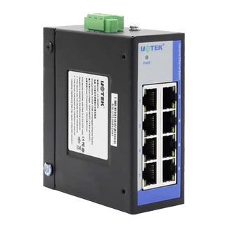 Conmutador ethernet industrial yutai ut-6408sa conmutador no administrado de grado industrial de ocho puertos convertidor fast ethernet de 8 puertos montaje en riel red de amplio voltaje rj45