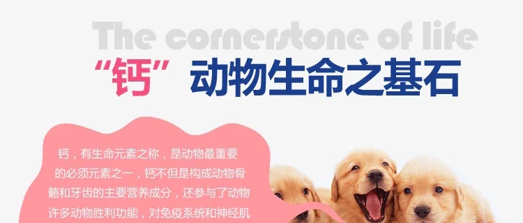 Mèo và con chó canxi bột sửa chữa xương canxi pet canxi bổ sung sản phẩm sức khỏe puppies canxi bột Jin Mao Teddy xương mạnh mẽ canxi kho báu 400 gam