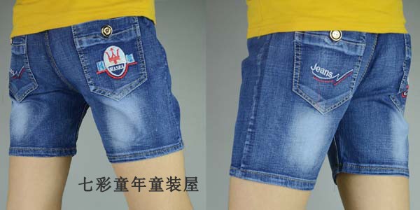 Trai quần short denim mùa hè mỏng quần áo trẻ em đàn hồi lỏng trẻ em của quần nóng trong cậu bé lớn cậu bé năm quần thủy triều hoang dã