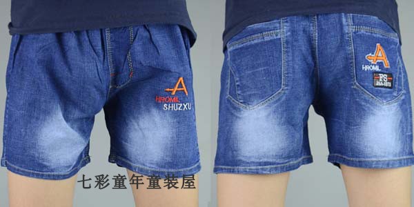 Trai quần short denim mùa hè mỏng quần áo trẻ em đàn hồi lỏng trẻ em của quần nóng trong cậu bé lớn cậu bé năm quần thủy triều hoang dã