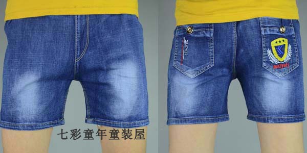 Trai quần short denim mùa hè mỏng quần áo trẻ em đàn hồi lỏng trẻ em của quần nóng trong cậu bé lớn cậu bé năm quần thủy triều hoang dã