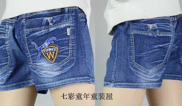 Trai quần short denim mùa hè mỏng quần áo trẻ em đàn hồi lỏng trẻ em của quần nóng trong cậu bé lớn cậu bé năm quần thủy triều hoang dã