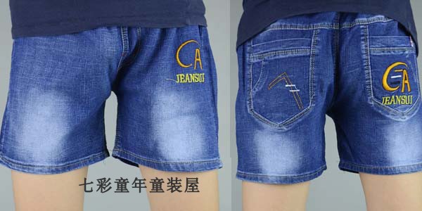 Trai quần short denim mùa hè mỏng quần áo trẻ em đàn hồi lỏng trẻ em của quần nóng trong cậu bé lớn cậu bé năm quần thủy triều hoang dã