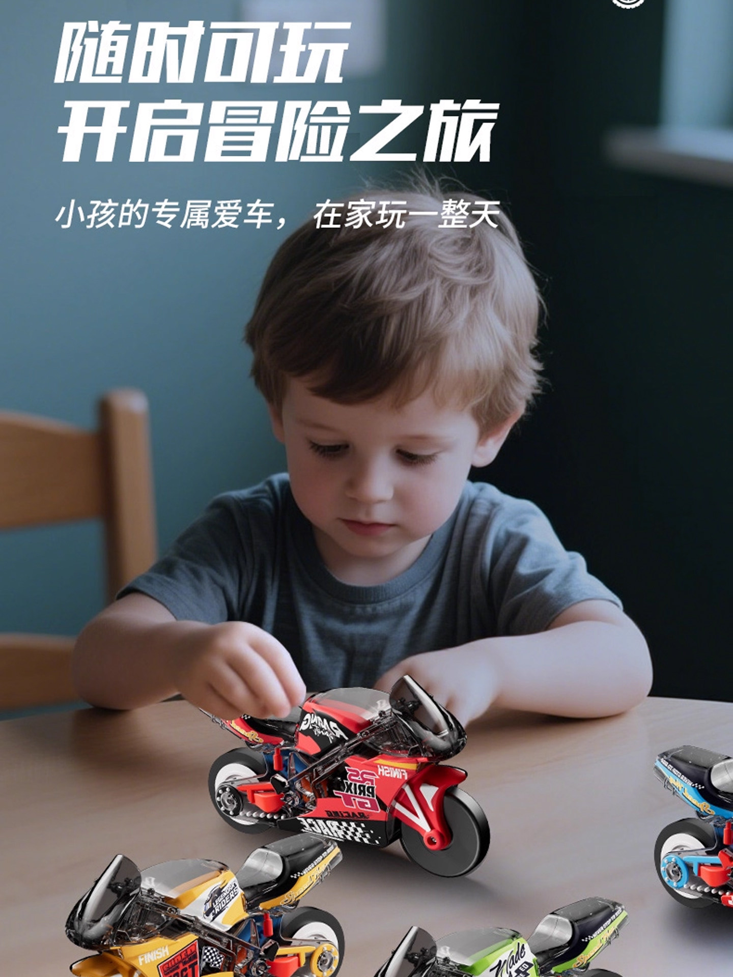 Spark Motorcycle, Super Cool Stunt Flint Inertia Motorcycle, Pull-Back Sliding Motorcycle, Mini-Shaped Simulation Toy