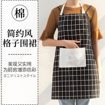 Apron women fashion cute waterproof work clothes waist Japanese Kitchen restaurant cooking oil-proof coat men