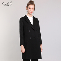 Pregnant womens clothing autumn and winter long pregnant womens professional interview tooling business OL windbreaker striped long sleeve suit