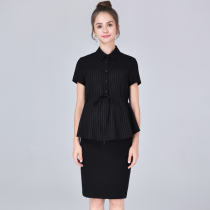 Pregnant womens summer New pregnant womens suit womens short sleeve professional interview work jacket pants dress two-piece set