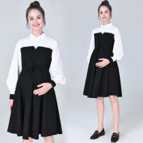 Pregnant women 2020 autumn clothes new long sleeve pregnant women dress womens long career interview work dress tide