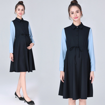 Pregnant women 2020 Autumn dress new long sleeve pregnant women dress female professional interview work work Autumn long skirt