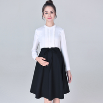 Pregnant women 2020 Spring and Autumn New pregnant women dress women long sleeve business job interview work dress work long skirt