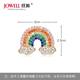 Korean Crystal Rainbow Brooch Pin Button Corsage Temperament Female Cute Japanese Personalized Cardigan Pin Suit Accessories