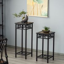 New Chinese-style Flower Shelf Retro Indoor Floor Shelf Living Room Flowers A Few Antique Flowers Terrace Balcony Bonsai Putting Shelf
