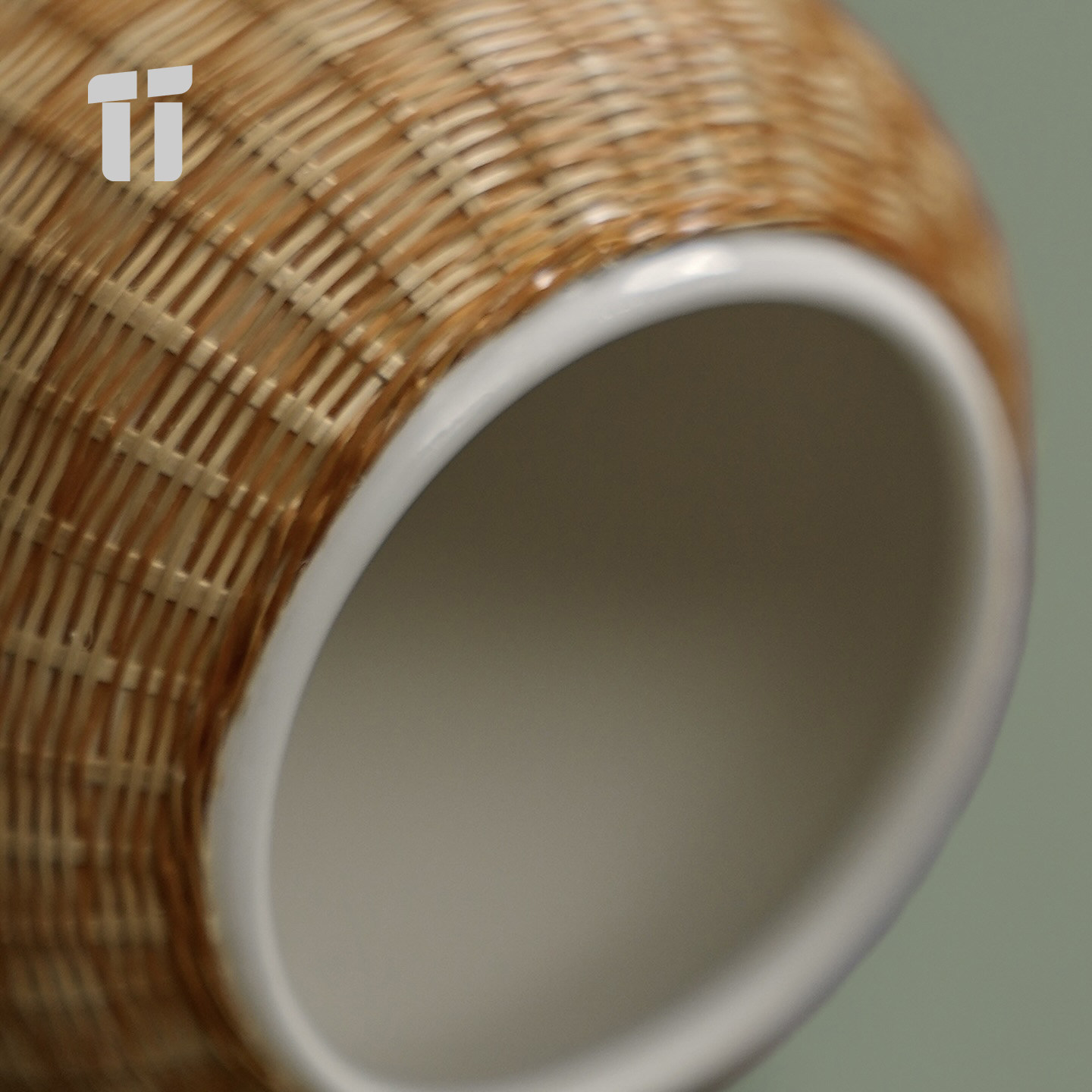 四川非遗手工艺品| 瓷胎竹编成都竹丝扣瓷茶叶罐，100ml容量，传承千年