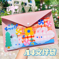 File bag storage transparent waterproof student test paper Information Kit pregnant woman large capacity file bag a4 folder
