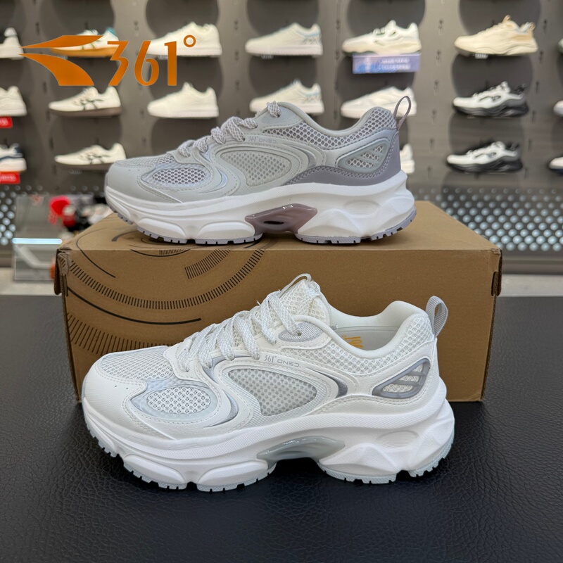 361 Degrees Women's Retro Running Shoes 2026 Summer New Mesh Breathable Lightweight Soft Sole Sports Shoes 582626760