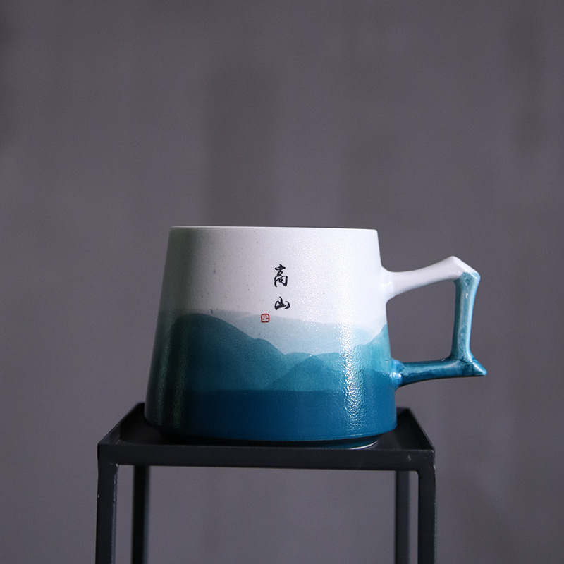 Poly real view jingdezhen ceramics by hand written picked mark cup, coffee cup enterprise LOGO customization